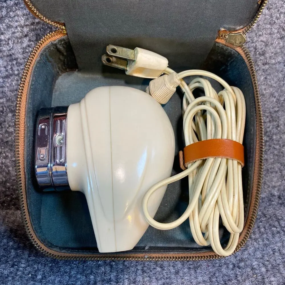 Vintage 1950s Mens Norelco Electric Shaver Type SC 7759 Original Case Box works